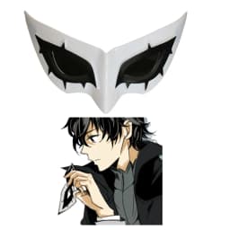 P5 Persona 5 Cosplay Kurusu Akira Joker Cosplay Wig Mask Hair wig + Mask Halloween Party Role Cosplay Costume 2 PCS Set
