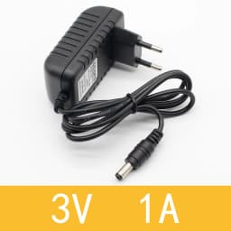 1pcs New AC Converter Adapter DC 3V 1A Power Supply Charger EU Plug 5.5mm X 2.1mm