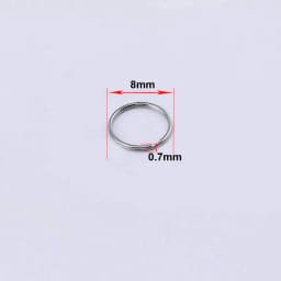 50pcs/lot Metal Keyring Blank Circle for DIY Keychain Jewelry Making 6-20mm Key Holder Split Ring Connector Accessories