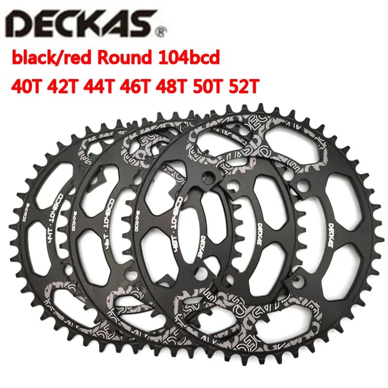 DECKAS Round 104BCD 40/42/44/46/48/50/52 T Getande Mountain Bicycle Wiel MTB Bike for 8-12 Speed Crankset Aluminum Chainring