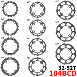DECKAS Round 104BCD 40/42/44/46/48/50/52 T Getande Mountain Bicycle Wiel MTB Bike for 8-12 Speed Crankset Aluminum Chainring