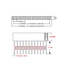 10-100pcs 1X2/3/4/6/8/10/15 Pin 2.54MM Stackable Long Legs Femal Header For Arduino Shield Stlxy