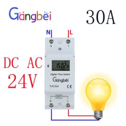 Weekly 7 Days Programmable Digital TIME SWITCH Relay Timer Control AC 220V 230V 110V DC24V 12V THC30 30A Din Rail Mount