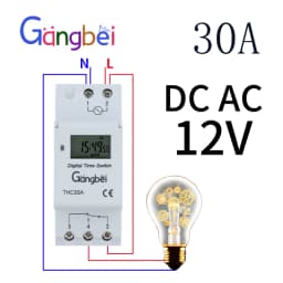 Weekly 7 Days Programmable Digital TIME SWITCH Relay Timer Control AC 220V 230V 110V DC24V 12V THC30 30A Din Rail Mount