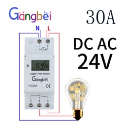 Weekly 7 Days Programmable Digital TIME SWITCH Relay Timer Control AC 220V 230V 110V DC24V 12V THC30 30A Din Rail Mount