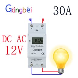 Weekly 7 Days Programmable Digital TIME SWITCH Relay Timer Control AC 220V 230V 110V DC24V 12V THC30 30A Din Rail Mount