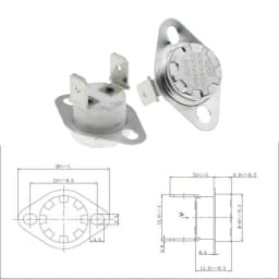 Normally open KSD302 16A 250V 40-180 Degree Ceramic KSD301 Normally Closed Temperature Switch Thermostat 45 55 60 65 70 75 80 85