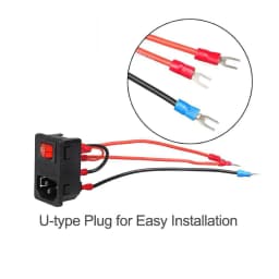 3D Printer Parts 220V/110V Power Supply Switch Male Socket with Fuse for 3D Printer DIY 3D Printer Accessories