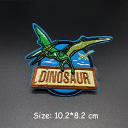 Jurassic Park Patch Embroidered Patches For Clothing Dinosaur Patch Iron on Patches DIY On Clothes Sticker Badge