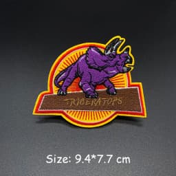 Jurassic Park Patch Embroidered Patches For Clothing Dinosaur Patch Iron on Patches DIY On Clothes Sticker Badge