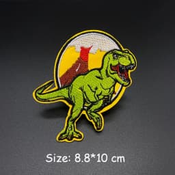 Jurassic Park Patch Embroidered Patches For Clothing Dinosaur Patch Iron on Patches DIY On Clothes Sticker Badge