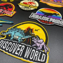 Jurassic Park Patch Embroidered Patches For Clothing Dinosaur Patch Iron on Patches DIY On Clothes Sticker Badge