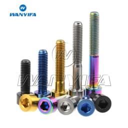 Wanyifa Titanium Bolt M5 x 10 12 16 18 20 23 25 30 35 40 45 50 55 60mm Allen Key Square Head Screw for Bicycle Stem Seatpost