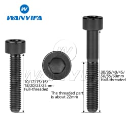 Wanyifa Titanium Bolt M5 x 10 12 16 18 20 23 25 30 35 40 45 50 55 60mm Allen Key Square Head Screw for Bicycle Stem Seatpost