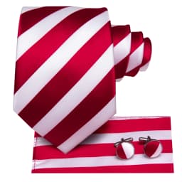 Hi-Tie White Red Striped Paisley Solid Wedding Tie For Men Design Mens Necktie Hanky Cufflink Business Party Dropshipping