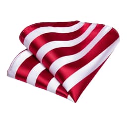 Hi-Tie White Red Striped Paisley Solid Wedding Tie For Men Design Mens Necktie Hanky Cufflink Business Party Dropshipping
