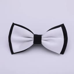 HUISHI Fashion Man Bow Tie Polyester 2 Layers Neckwear Adjustable Adult Bowtie For Party England Style Woman Wedding Solid