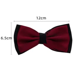 HUISHI Fashion Man Bow Tie Polyester 2 Layers Neckwear Adjustable Adult Bowtie For Party England Style Woman Wedding Solid
