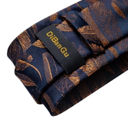 Classic Navy Blue Men's Tie Striped Paisley Floral Necktie Pocket Square Cufflinks Business Tie Set Cravat Gift For Men