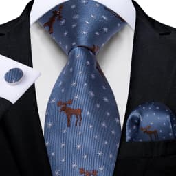 Classic Navy Blue Men's Tie Striped Paisley Floral Necktie Pocket Square Cufflinks Business Tie Set Cravat Gift For Men