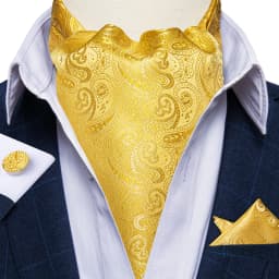 Jacquard Men Plaid Ascots Fashion Paisley Ties Wedding Formal Cravat Ascot British Gentleman Soft Polyester Luxury Gray Neck Tie