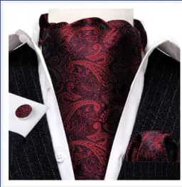 Jacquard Men Plaid Ascots Fashion Paisley Ties Wedding Formal Cravat Ascot British Gentleman Soft Polyester Luxury Gray Neck Tie