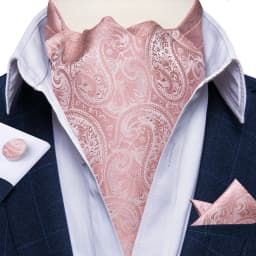 Jacquard Men Plaid Ascots Fashion Paisley Ties Wedding Formal Cravat Ascot British Gentleman Soft Polyester Luxury Gray Neck Tie