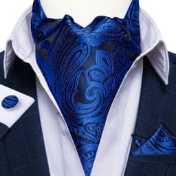 Jacquard Men Plaid Ascots Fashion Paisley Ties Wedding Formal Cravat Ascot British Gentleman Soft Polyester Luxury Gray Neck Tie