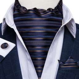Jacquard Men Plaid Ascots Fashion Paisley Ties Wedding Formal Cravat Ascot British Gentleman Soft Polyester Luxury Gray Neck Tie