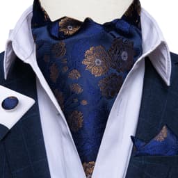 Jacquard Men Plaid Ascots Fashion Paisley Ties Wedding Formal Cravat Ascot British Gentleman Soft Polyester Luxury Gray Neck Tie