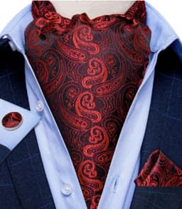Jacquard Men Plaid Ascots Fashion Paisley Ties Wedding Formal Cravat Ascot British Gentleman Soft Polyester Luxury Gray Neck Tie