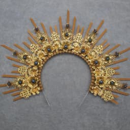Lolita KC Gold Halo Headband Sun Godmother's Crown Tiaras Headpiece Virgin Mary Gothic Headwear Fairy Goddess Hair Accessories