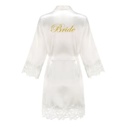 Bridesmaid Robes Rose Gold Bride Robe Wedding Bridesmaid Gift Satin Lace Robe Bridal Dressing Gown Bachelorette Party Pajamas