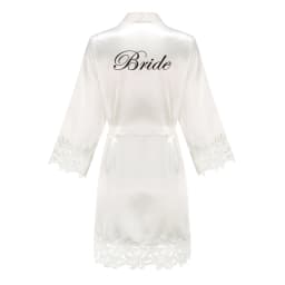 Bridesmaid Robes Rose Gold Bride Robe Wedding Bridesmaid Gift Satin Lace Robe Bridal Dressing Gown Bachelorette Party Pajamas