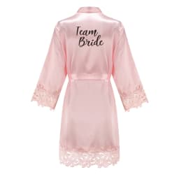 Bridesmaid Robes Rose Gold Bride Robe Wedding Bridesmaid Gift Satin Lace Robe Bridal Dressing Gown Bachelorette Party Pajamas