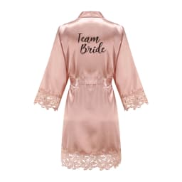 Bridesmaid Robes Rose Gold Bride Robe Wedding Bridesmaid Gift Satin Lace Robe Bridal Dressing Gown Bachelorette Party Pajamas