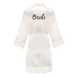 Bridesmaid Robes Rose Gold Bride Robe Wedding Bridesmaid Gift Satin Lace Robe Bridal Dressing Gown Bachelorette Party Pajamas