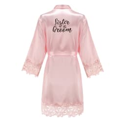 Bridesmaid Robes Rose Gold Bride Robe Wedding Bridesmaid Gift Satin Lace Robe Bridal Dressing Gown Bachelorette Party Pajamas