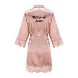Bridesmaid Robes Rose Gold Bride Robe Wedding Bridesmaid Gift Satin Lace Robe Bridal Dressing Gown Bachelorette Party Pajamas