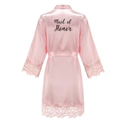 Bridesmaid Robes Rose Gold Bride Robe Wedding Bridesmaid Gift Satin Lace Robe Bridal Dressing Gown Bachelorette Party Pajamas