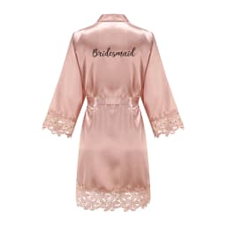 Bridesmaid Robes Rose Gold Bride Robe Wedding Bridesmaid Gift Satin Lace Robe Bridal Dressing Gown Bachelorette Party Pajamas