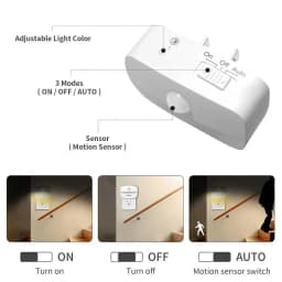 LED Night Light With Motion Sensor Light EU US Plug Socket Lamps Children Night Lights Wireless Wall Bedside Bedroom Night Lamp