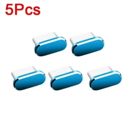 5-1PCS Metal Type-C Dust Plug USB Charging Port Protector Anti-dust Plug Cover Cap for Samsung Huawei Xiaomi Phone Dustplug Caps