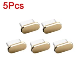 5-1PCS Metal Type-C Dust Plug USB Charging Port Protector Anti-dust Plug Cover Cap for Samsung Huawei Xiaomi Phone Dustplug Caps