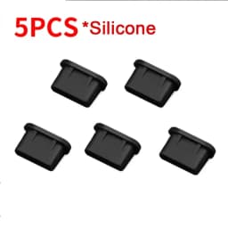 5-1PCS Metal Type-C Dust Plug USB Charging Port Protector Anti-dust Plug Cover Cap for Samsung Huawei Xiaomi Phone Dustplug Caps