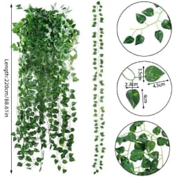 4/10M Artificial Plant Green Ivy Leaf Garland Fake Plant Creeper Hanging Vine Outdoor DIY Garden Wall Wedding Party Home Decor