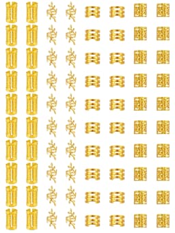 40/80PCS Elegant Hollow Out Hair Rings  For Women Girls DIY Hair Accessories Loc Hair Jewelry for Braids