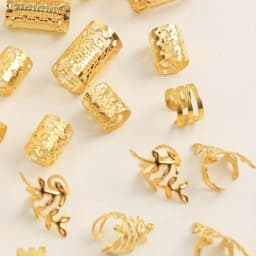 40/80PCS Elegant Hollow Out Hair Rings  For Women Girls DIY Hair Accessories Loc Hair Jewelry for Braids