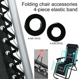 4Pcs Elastic Cord Camp Bed Rest Folding Chair Accessory Binding Rope Stable For Zero Gravity Reclining Garden Sun Lounger Chairs