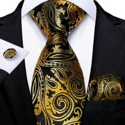 Fashion Paisley Men's Ties Gold Teal Green Black Tie For Men 8cm Business Wedding Accessories Cravat Gift For Men DiBanGu